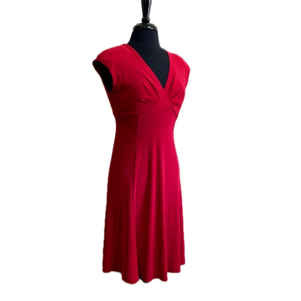 Little Classic Stretchy Red Dress Simple Jones New York US 6